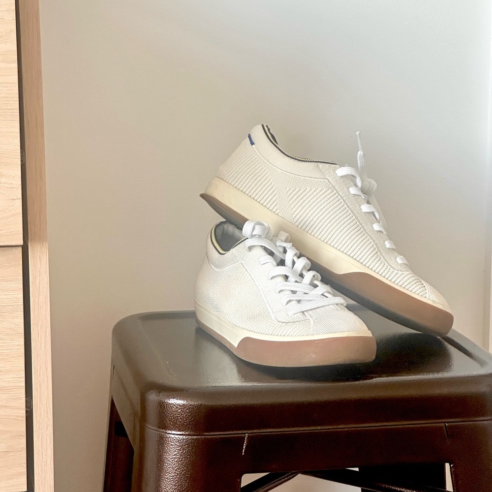 Rothy’s White Lace Up Sneakers size 7